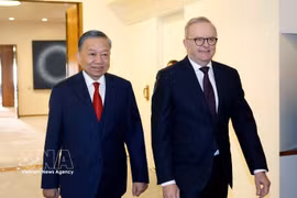 Премьер-министр Австралии Энтони Албанезе встречает Генерального секретаря, Президента государства То Лама. Фото: ВИА