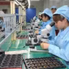 Проверка качества продукции перед отправкой с предприятия компании Vietonic в промышленной зоне Диньчам, провинция Бакнинь.