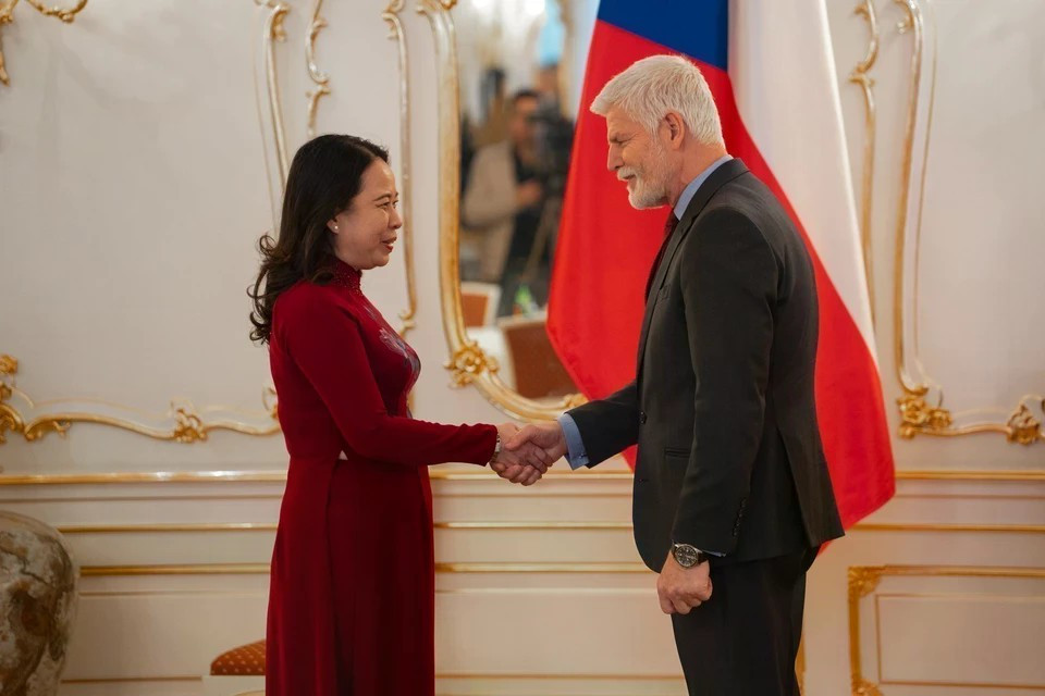 Вице-президент Во Тхи Ань Суан встречается с президентом Чехии Петром Павлом (Прага, 15 ноября 2024 г.). (Фото: Опубликовано ВИA)
