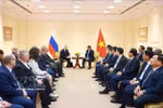 Премьер-министр Фам Минь Тьинь принял представителей Общества российско-вьетнамской дружбы и Российского Союза ветеранов. (Фото: ВИА)