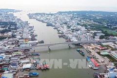 Морской устьевой порт Шонгдок — один из крупнейших морских выходов региона дельты реки Меконг. Фото: ВИА.