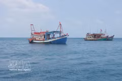 Благодаря обширным промысловым районам и богатым запасам водных биоресурсов, в Камау всегда сосредоточен многочисленный рыболовный флот. Фото: ВИА.