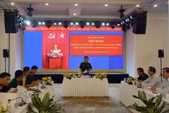 Генерал-полковник Хоанг Суан Тьен выступает на конференции. (Фото: qdnd.vn)