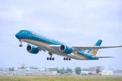 Широкофюзеляжный самолёт Airbus A350 авиакомпании Vietnam Airlines. Фото: Vietnam+.