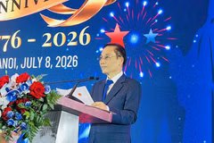 Министр иностранных дел Ле Хоай Чунг выступает на церемонии. Фото: qdnd.vn.