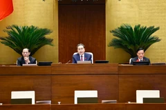 Председатель Национального собрания Чан Тхань Ман председательствует на заседании. Фото: ВИА.