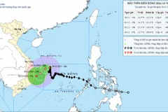Положение и траектория тайфуна №15. Источник: Национальный центр гидрометеорологического прогнозирования.
