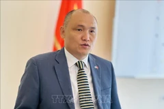 Посол Республики Казахстан во Вьетнаме Канат Тумыш дал интервью представителям СМИ, в котором рассказал о содержании предстоящего визита и сотрудничества между двумя странами. Фото: ВИА.