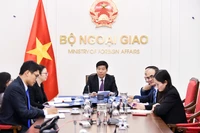 Общий вид телефонного разговора с вьетнамской стороны. (Фото: МИД Вьетнама).