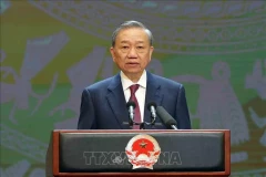 Генеральный секретарь ЦК КПВ, президент государства То Лам выступает на церемонии, посвященной 79-й годовщине Национальной незасимости (2 сентября 1945 - 2024) в Ханое 29 августа. (Фото: ВИA)