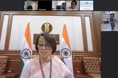 На форуме выступает заместитель министра иностранных дел Индии Рива Гангули Дас. (Фото: ВИА)