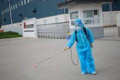 Дезинфекция индустриального парка Ванчунг в Бакжанге (Фото: ВИА) 