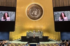 На встрече выступила советник, заместитель главы Постоянного представительства Вьетнама при ООН посол Ле Тхи Минь Тхоа. (Фото: ВИА)