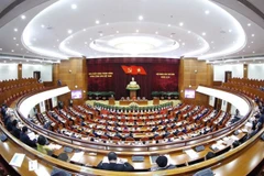 Пятый рабочий день 5-я го пленума ЦК КПВ 13-го созыва. (Фото: ВИА)