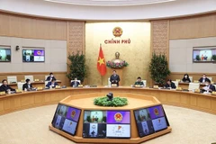 Премьер-министр Фам Минь Тьинь провел тематическое заседание правительства по законотворчеству в январе 2022 года. (Фото: Зыонг Жанг/ВИА)