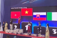 Нгуен Тхи Зиеу Ли завоевала золотую медаль на чемпионате мира среди кадетов, юниоров и молодежи до 21 года 2022 года в Конье, Турция, 29 октября. (Фото: vnexpress.net) 