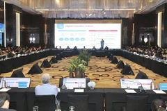 На пленарном заседании Vietnam International Digital Week 2022. (Фото: ВИА)