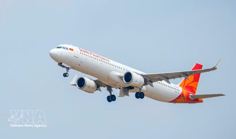 Самолёт авиакомпании Sun PhuQuoc Airways. (Фото: ВИА).