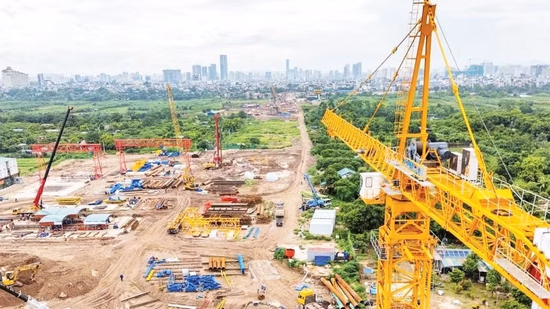 Строительная площадка проекта моста Тылиен. (Фото: nhandan.vn).