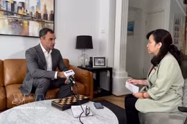 Господин Джаррод Лик, исполнительный директор Альянса энергоэффективности Австралии (A2EP), некоммерческой организации, даёт интервью корреспонденту ВИА в Австралии. Фото: ВИА.