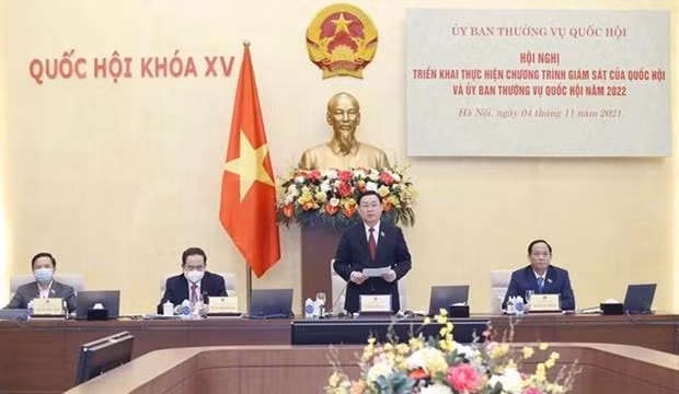 Председатель НС Выонг Динь Хюэ председательствовал на общенациональной конференции по реализации программы мониторинга ảnh 1