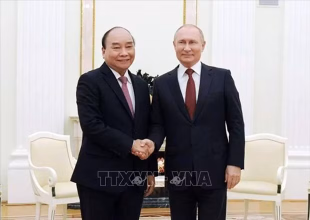 Президент Вьетнама Нгуен Суан Фук провел переговоры с президентом России Владимиром Путиным ảnh 1
