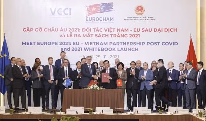 Партнерство Вьетнам-ЕС после COVID-19 и публикация Белой книги EuroCham 2021 ảnh 1
