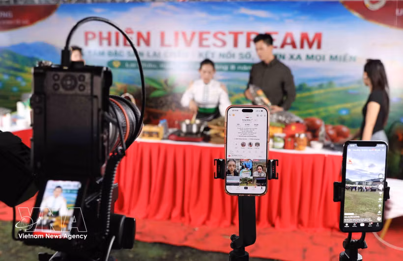 Прямая трансляция (livestream) по продвижению особой сельскохозяйственной продукции провинции Лайтяу на церемонии открытия серии мероприятий в сфере электронной коммерции «Повышаем статус особой продукции Лайтяу», приуроченных к Празднику независимости 2026 года. Фото: ВИА