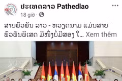 Публикация на официальной странице газеты «Патетлао» в Facebook. Фото: ВИА