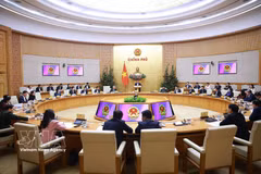 Постоянный состав Правительства проводит заседание по оценке ситуации в период Тэта Бинь Нго. (Фото: ВИА)