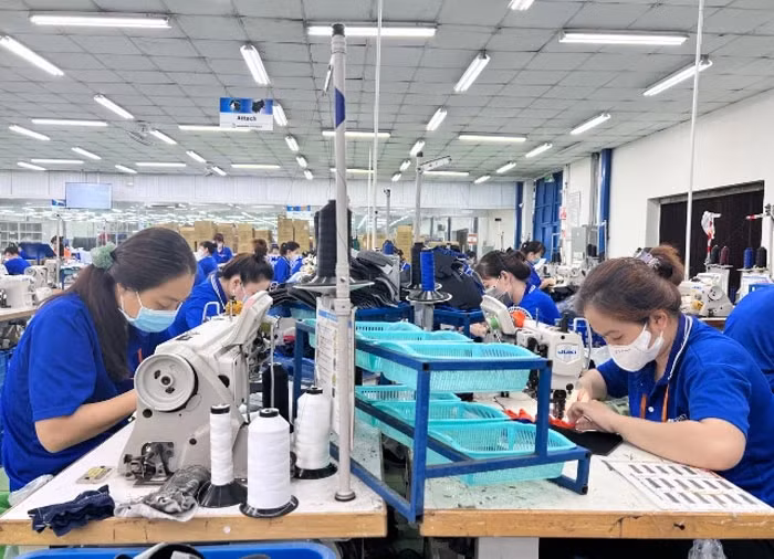  Рабочие компании Tri-Viet International Co., Ltd., 100% японской компании, расположенной в промышленном парке Tra Noc II, город Кантхо (Фото: qdnd.vn). 