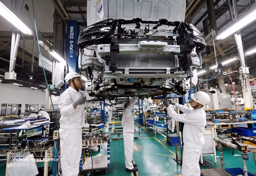 Производство автомобилей на заводе Honda во Вьетнаме, район Виньфук, провинция Футхо. Фото: ВИА.