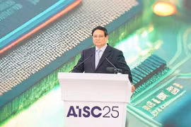 Премьер-министр Фам Минь Тьинь выступал на политическом форуме AISC 2025, 14 марта (Фото: ВИА)