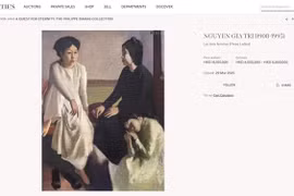 Картина «Le Trois Femmes» (Три женщины) вьетнамского художника Нгуен Зя Чи на сайте Christie's (Фото: скриншот)