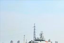 Корабль Морской полиции Вьетнама CBS 8001 зашел в порт Танджунг Приок, Индонезия (Фото: ВИА)