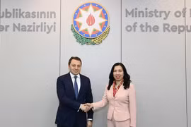 Заместитель министра иностранных дел Ле Тхи Тху Ханг и заместитель министра иностранных дел Азербайджана Эльнур Мамедов (Фото: https://baoquocte.vn)
