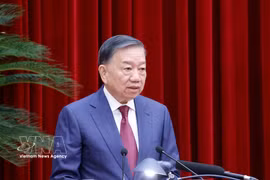 Генсек, Президент То Лам выступил с вступительной речью на открытии 3-го пленума ЦК КПВ XIV созыва (Фото: ВИА)