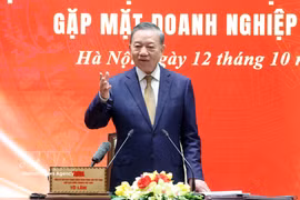 Генсек, Президент То Лам выступает на встрече (Фото: ВИА)