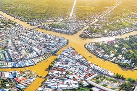 Квартал Нгабай города Кантхо расположен в месте слияния нескольких рек (Фото: nhandan.vn)